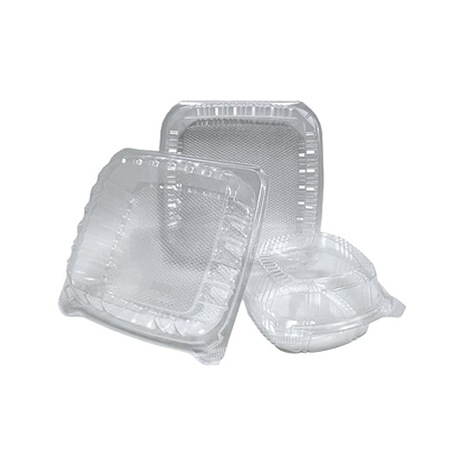 Hinged 8" x 8" 1 compartment clear container (CB-81)
