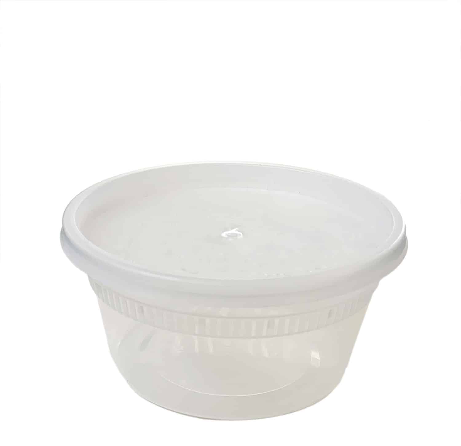 12 oz Disposable Soup Cups with Lids Plastic 240 Set